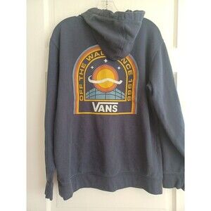 Vans Off The Wall space graphic hoodie sweatshirt men M navy skate surf active